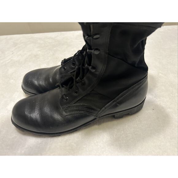 Vintage RO-Search Black Leather Combat Military Jungle Boots Size 11 R - Picture 6 of 8